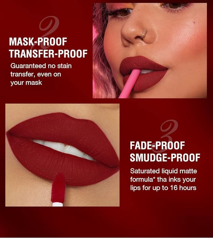 12Pcs Matte Liquid Lipstick Lip Liner Pens Set One Step Lips Makeup Sets Pigment Velvety Nude Lip Stain Waterproof Long Wear Lip Gloss Make up Gift Set (Set B)