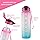 32 oz Water Bottle with Time Marker Carry Strap Leak-Proof Tritan BPA Free Ensure You Drink Enough Water for Fitness Gym Camping Outdoor Sports