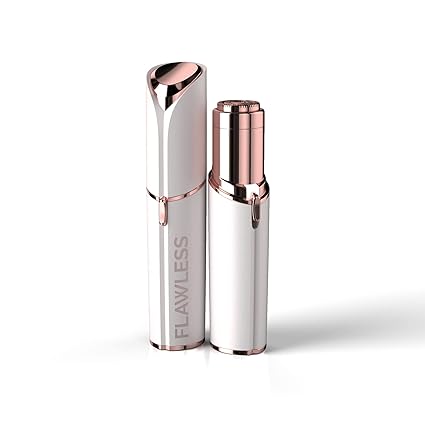 Finishing Touch Flawless Hair Remover Painless, 18k gold-plated, LED precision, white/rose gold.