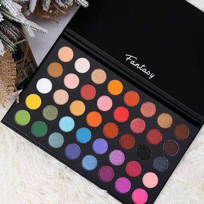 Highly Pigmented Eye Makeup Palette Matte Shimmer Metallic Eyeshadow Pallet Long Lasting Blendable Natural Colors Make Up Eye Shadows Cosmetics Gift Kit