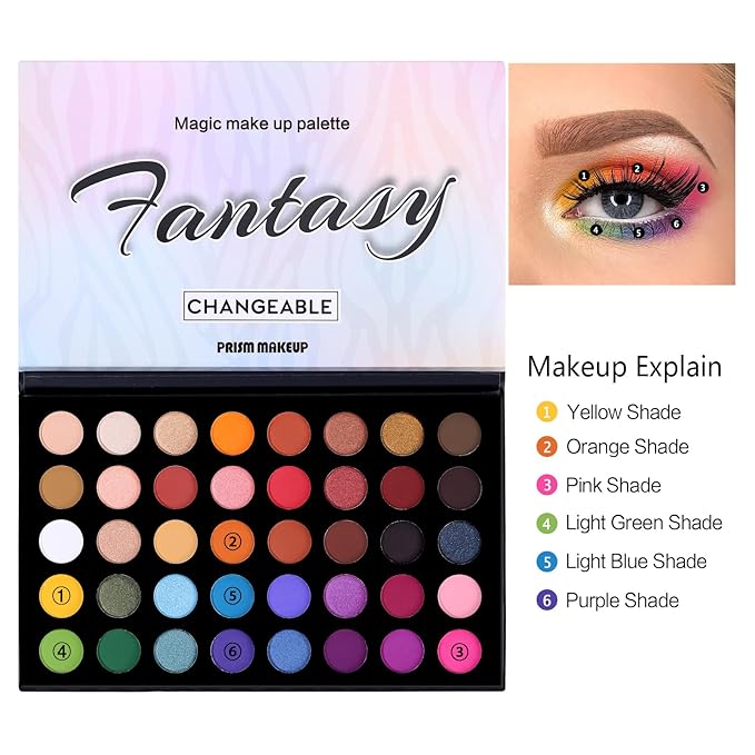 Highly Pigmented Eye Makeup Palette Matte Shimmer Metallic Eyeshadow Pallet Long Lasting Blendable Natural Colors Make Up Eye Shadows Cosmetics Gift Kit