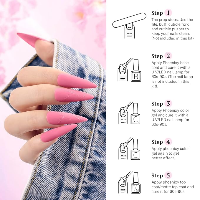 24 PCS Gel Nail Polish Set Gel Nail Polish Kit with Base Gloss Matte Top Coat White Nude Pink Red Nail Polish Set Nail Kit Gifts for Women