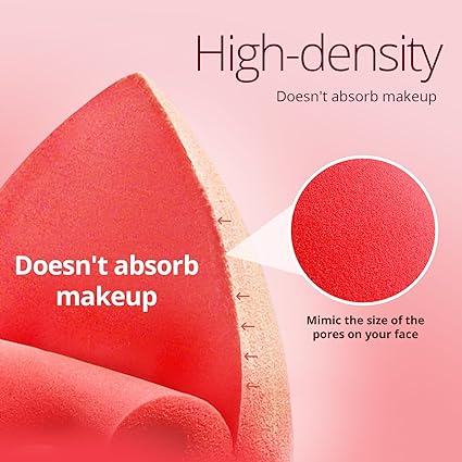 BEAKEY 5-Piece Makeup Sponge Set Latex-free sponges for foundation, liquid, cream, and powder; perfect for blending and enhancing makeup application. Ideal gift.