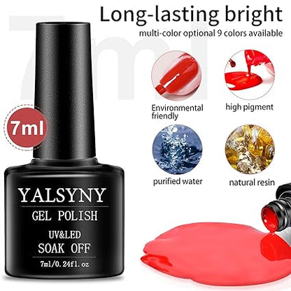 12-Piece Nail Polish Kit with UV LED Lamp and Nail Tool Kit.